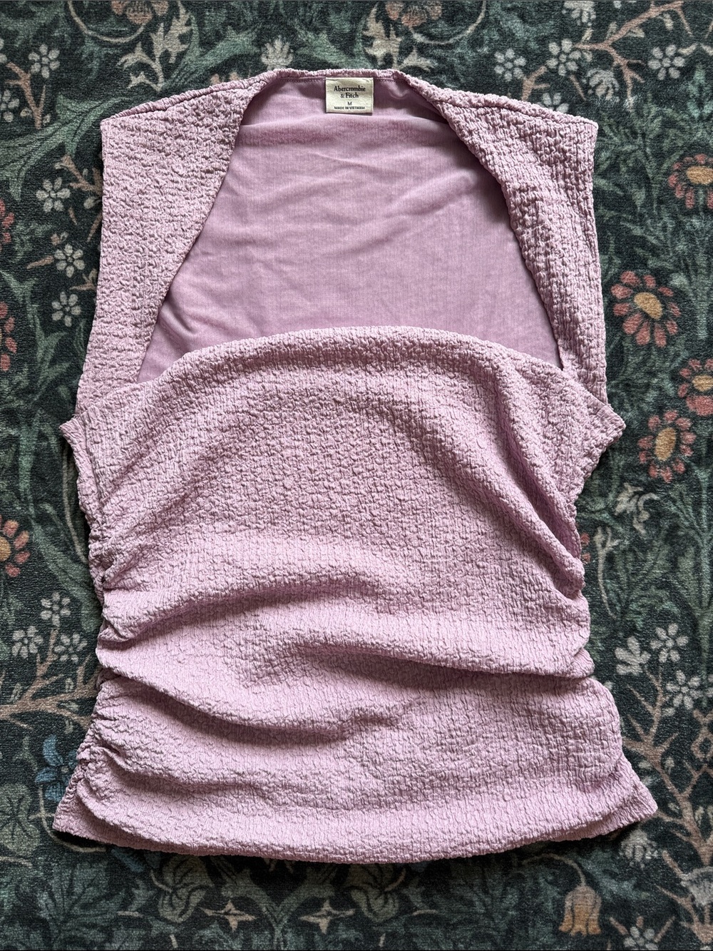 Abercrombie & Fitch Ava Bubble Knit Top Lavender